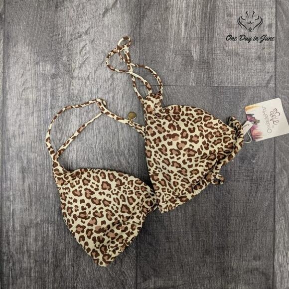 Ondademar Leopard Bikini Top Size M - Picture 3 of 4